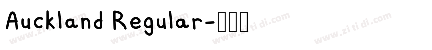 Auckland Regular字体转换